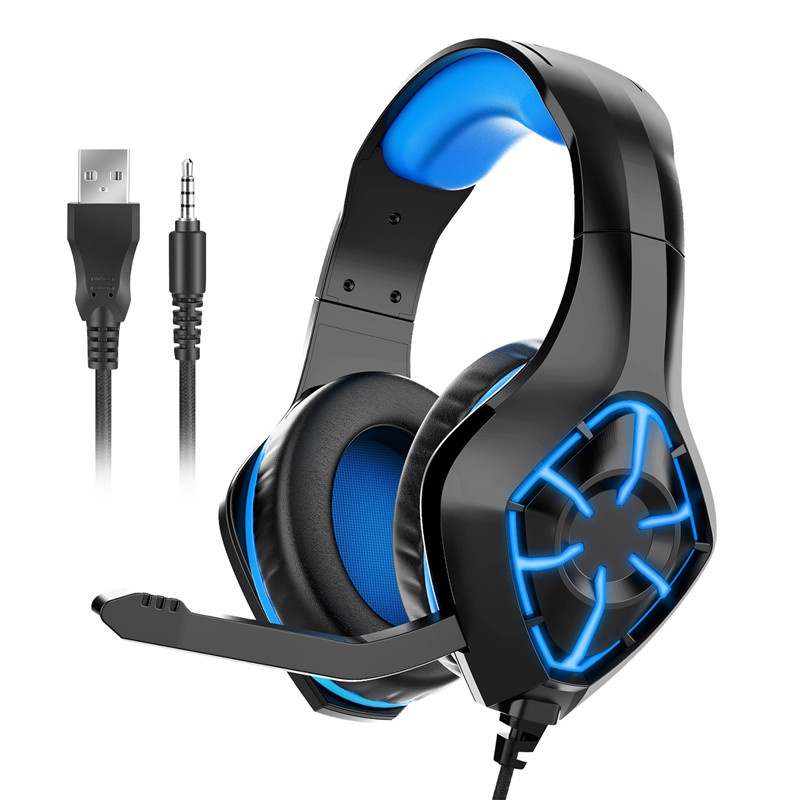 Sicibel G102 Headset Gaming Kompatibel Dengan PS4 PS5 Xbox One PC Laptop Over-Ear Dengan Lampu LED RGB