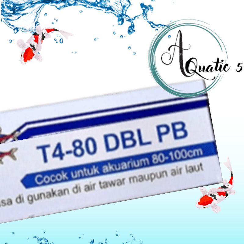 Lampu Led Aquarium ROSSTON T480 DBL BIRU PUTIH 3X GANTI WARNA + PACKING PIPA