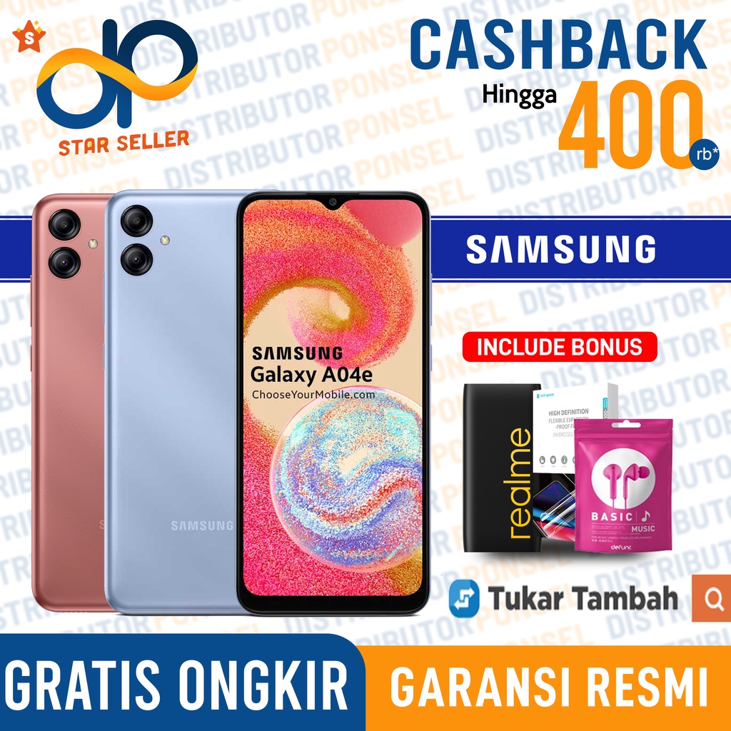 Samsung Galaxy A04e 3GB+32GB Garansi Resmi Sein Samsung A04 e 3 GB 32 GB