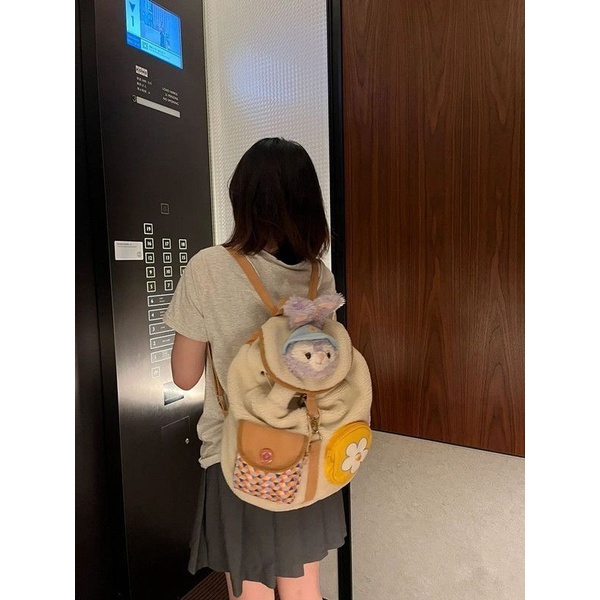 Sera 2022 Baru Disney Star Delu Duffy Bear Lingna Belle Tas Sekolah Lucu Mewah Ransel Liontin Tas