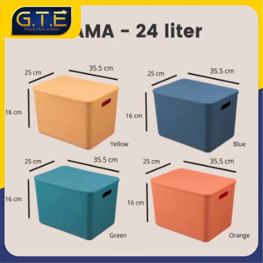 GTE | STORAGE BOX DENGAN TUTUP | KOTAK PENYIMPANAN SERBAGUNA | STORAGE BOX MULTIFUNGSI