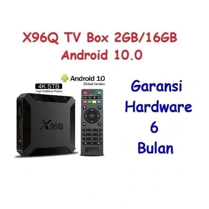 Hiplay X96Q 4K 30fps 2GB + 16GB Android 10.0 TV Box