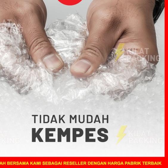 

BUBBLE WRAP 60CM X 50M PREMIUM TEBAL DELKOMAS DKM PLUS SATUAN - 60CM X 50M, Bening Premium