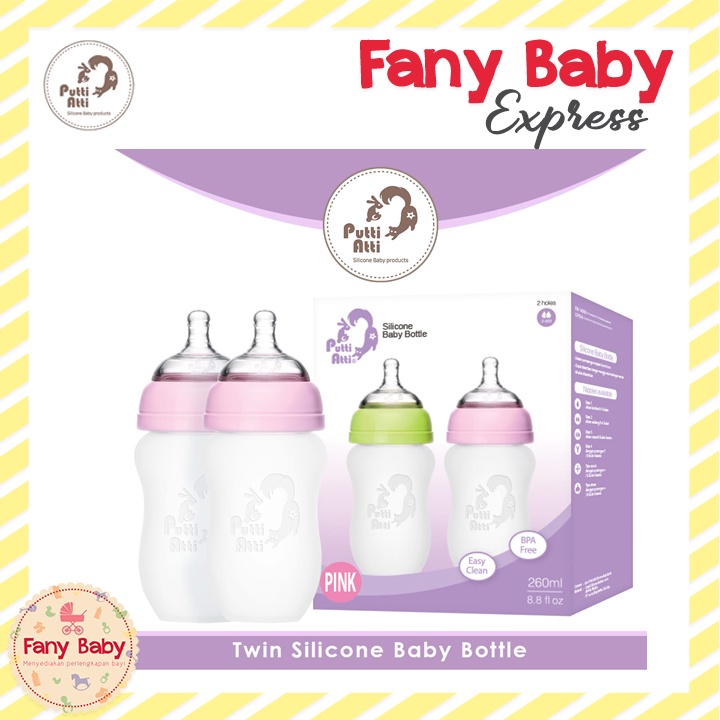 PUTTI ATTI SILICONE BABY BOTTLE TWIN 260ML