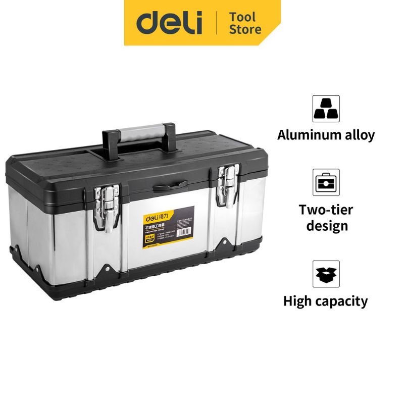 Deli ToolBox Deli ToolBox 20 inch/ kotak perkakas Ukuran Besar 20" Material Baja DL432020