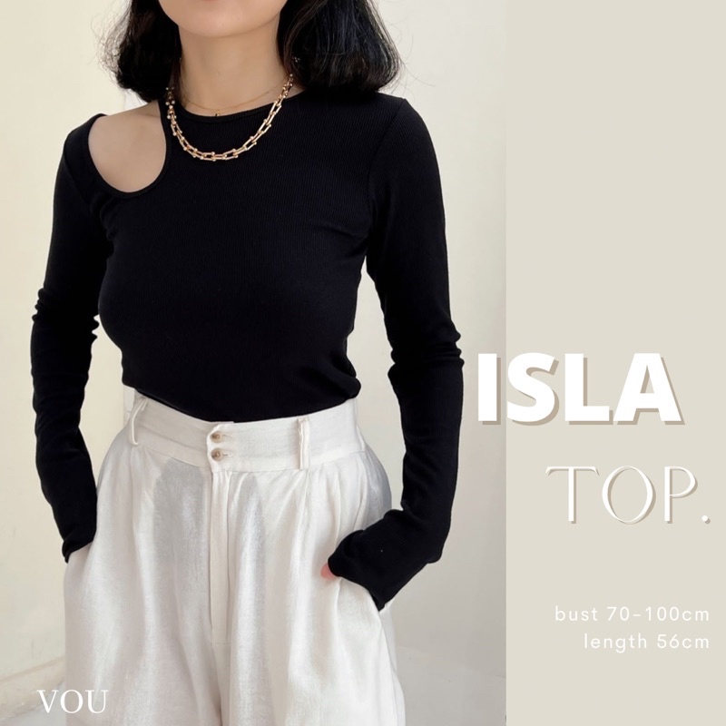 RIB KNIT TOP - ATASAN WANITA / TANK TOP / ATASAN HITAM / KNIT TOP