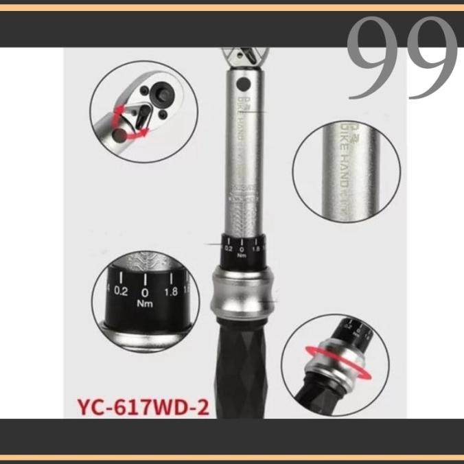 99 - Kunci Torsi Sepeda Bike Hand 2- 24 Nm Torque Wrench Set Yc 617