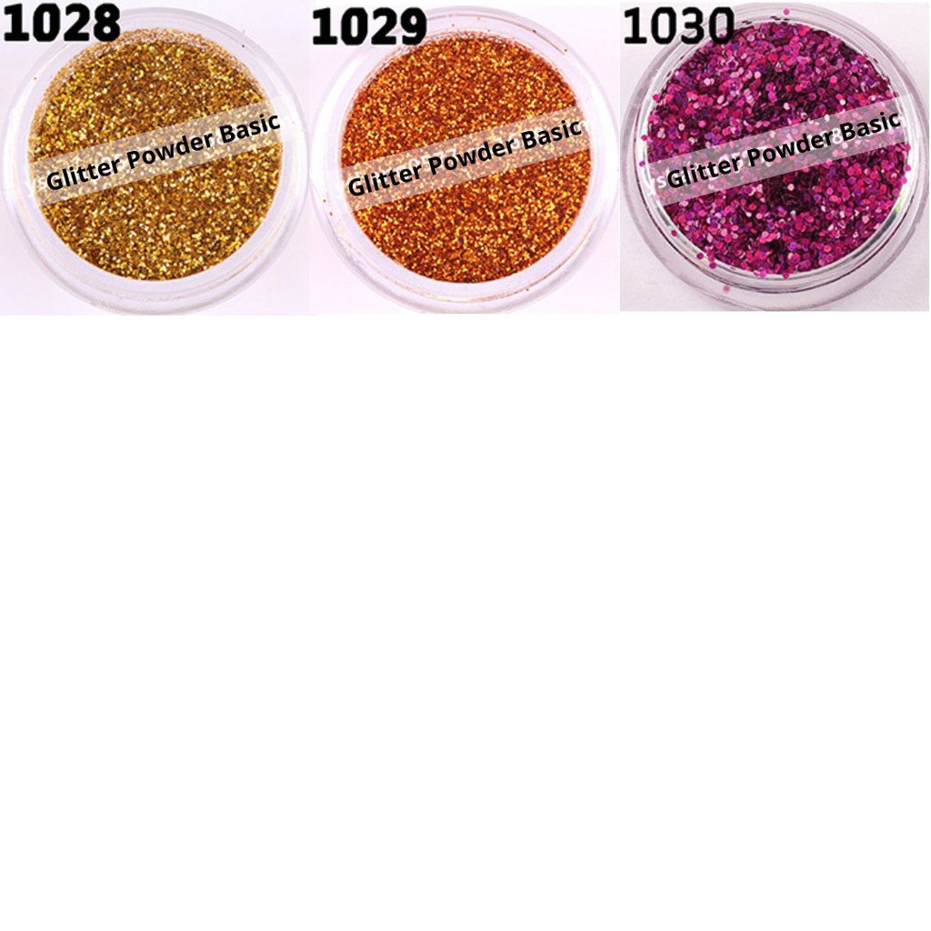 Glitter Powder Basic/ Serbuk Glitter Halus/ Bubuk Glitter Decoration Nail art