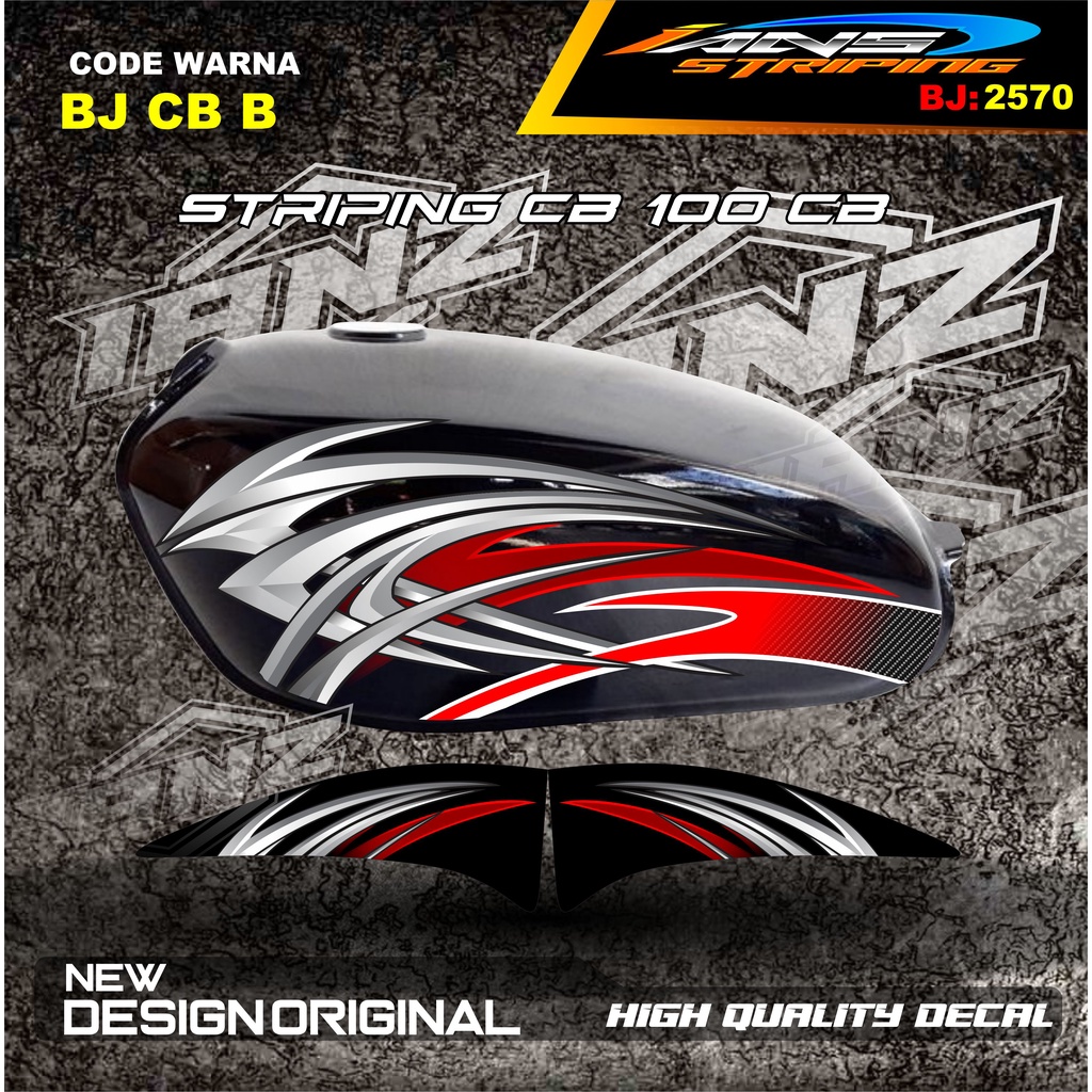 STRIPING STICKER BODY MOTOR CB BATIK  / STRIPING CUSTOM CB 125 TERMURAH / STIKER MOTOR