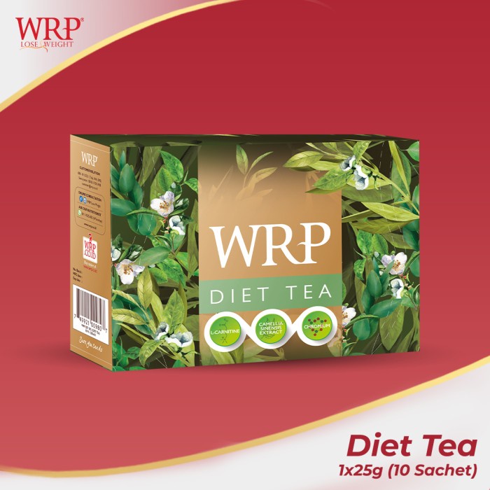 

TERMURAH WRP Diet Tea 10 Sachet - Mengurangi Lemak Tubuh Dengan Fat Blocker /TEH DIET/TEH