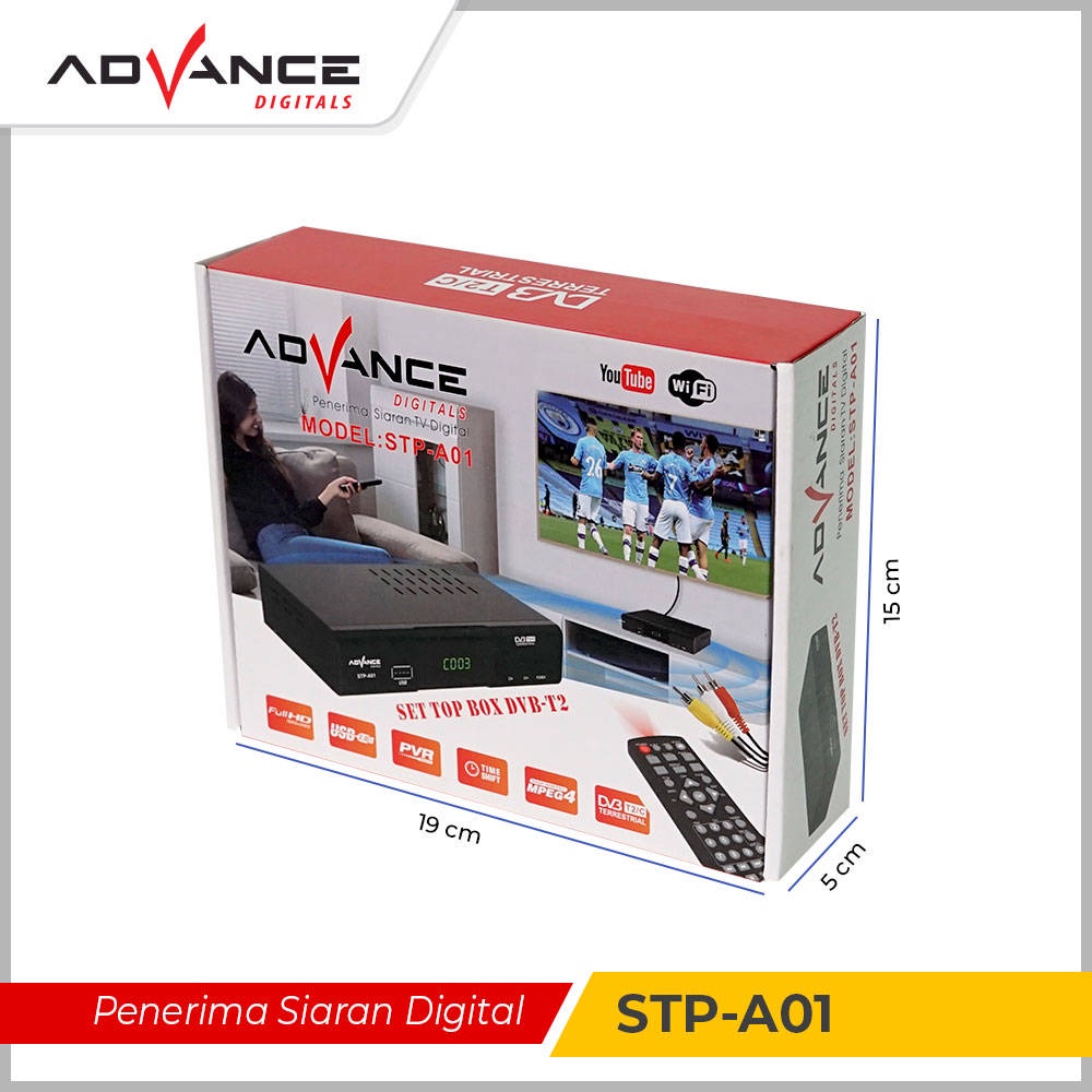 STB Digital Advance STP-A01 DVB Full HD / Alat Penerima Siaran TV Digital / Digital Receiver / SET TOP BOX/ EVERCROSS/ATB01