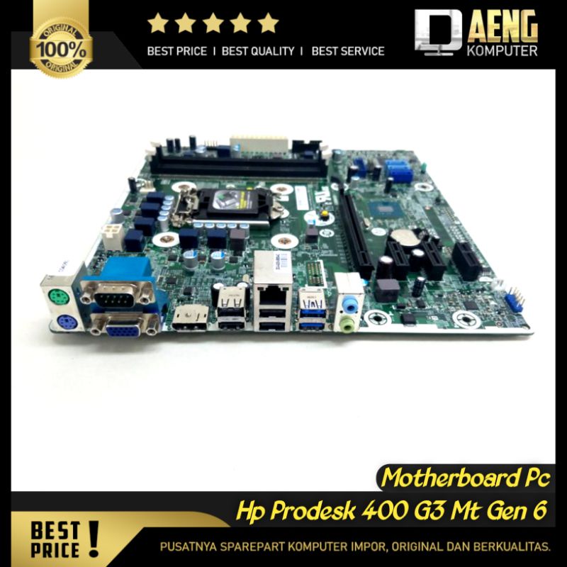 Motherboard Mainboard Mobo PC Built up Hp Prodesk 400 G3 MT Socket 1151 gen 6 DDR4 Murah