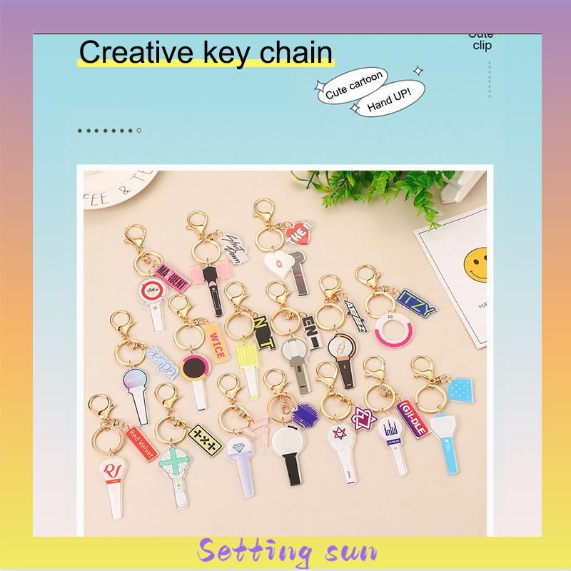 NCT/BLACK PINK/BTS/ITZY Gantungan Kunci Mini Key Chuain Lucu Kpop Keychain Akrilik Mendukung Aksesoris TN