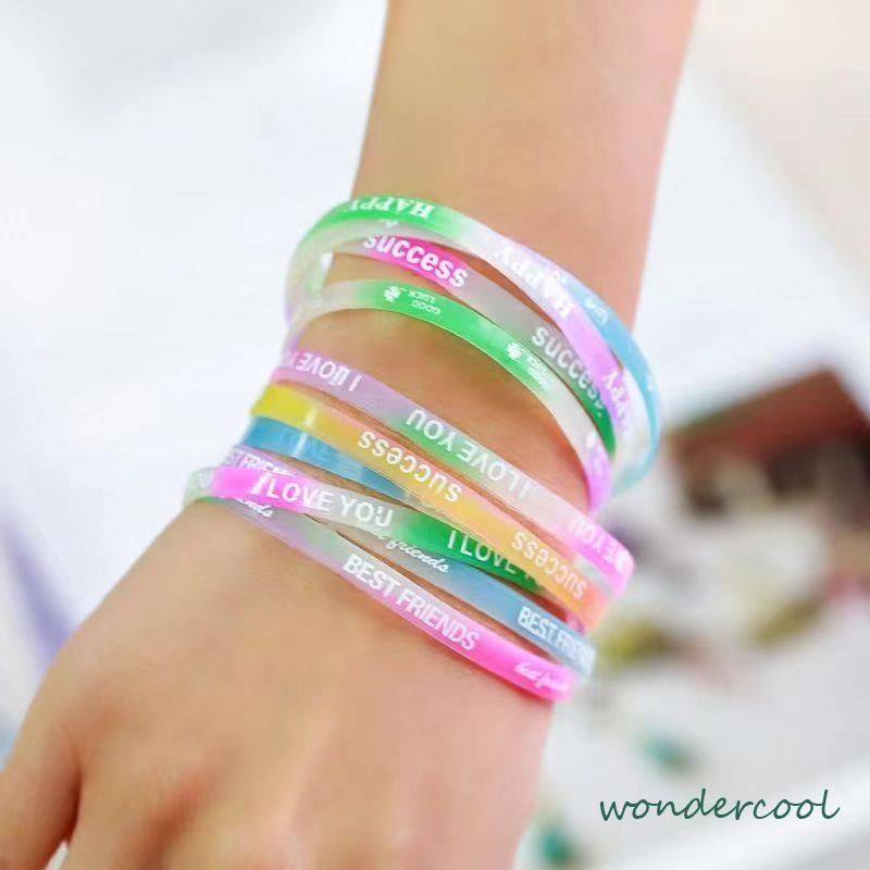 Bracelet Silicon Luminous Luminous Couple Wristband Untuk Wanita/Pria-Won