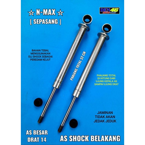 AS HIDROLIS SHOCK SHOK SKOK BELAKANG [ SEPASANG ] YAMAHA - NMAX / N MAX