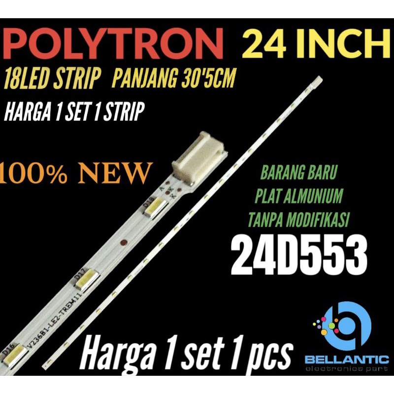 BACKLIGHT TV LED POLYTRON 24INCH 24D553
