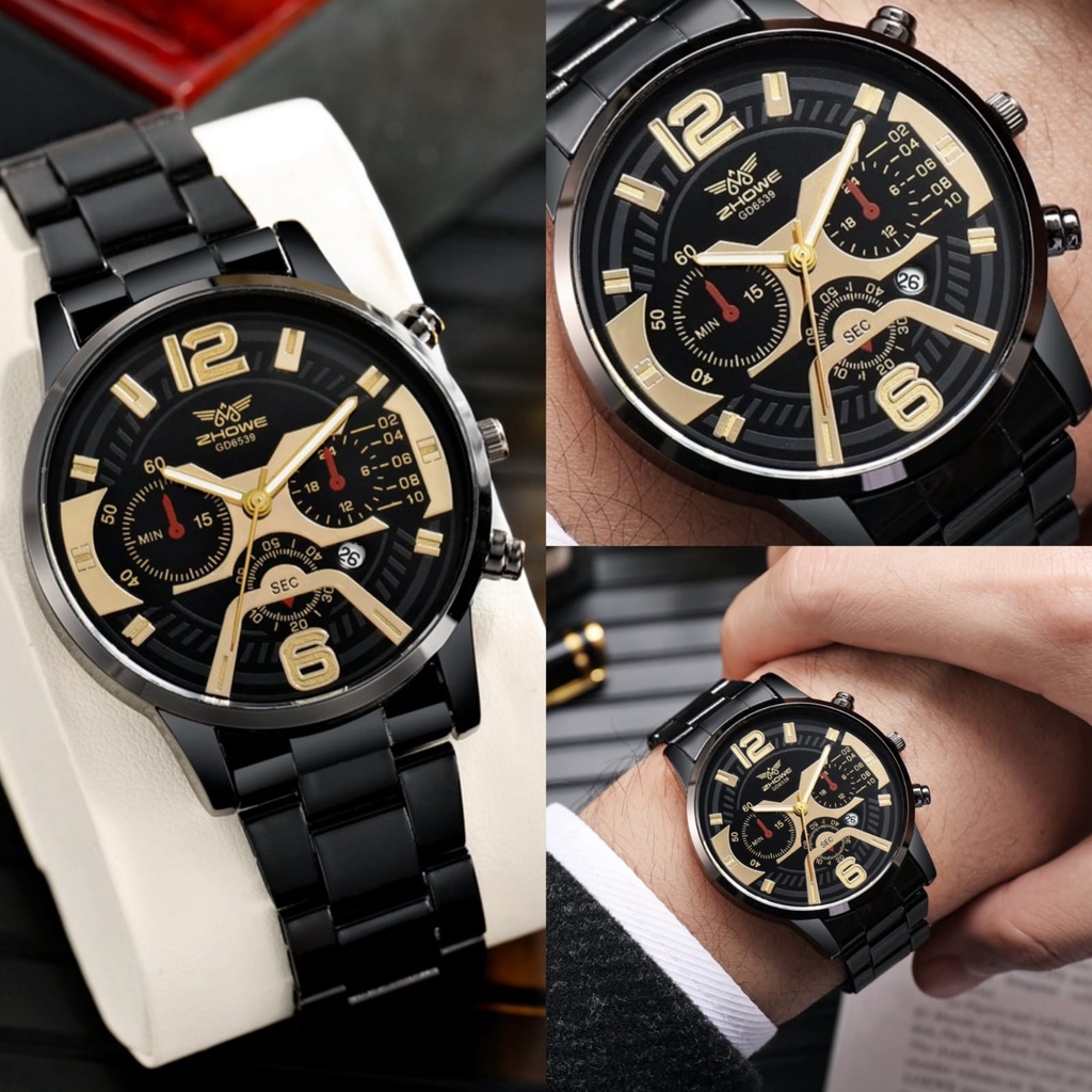 JAM TANGAN PRIA ORIGINAL IMPORT RANTAI HITAM GEORGE TAHAN AIR PREMIUM COWOK KEREN MEWAH JAM117B5 STAINLESS STEEL KEKINIAN BRANDED DISTRO LAKI DEWASA REMAJA MURAH