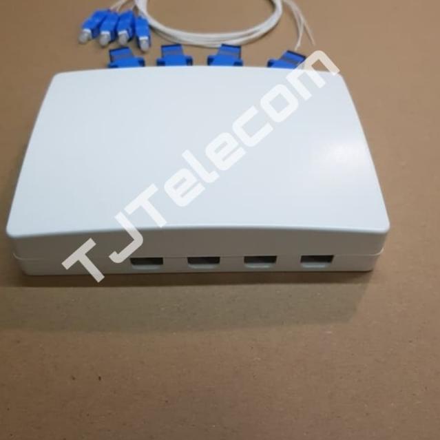 Roset optik / roset FTTH 4 core SC lengkap adaptor + pigtail