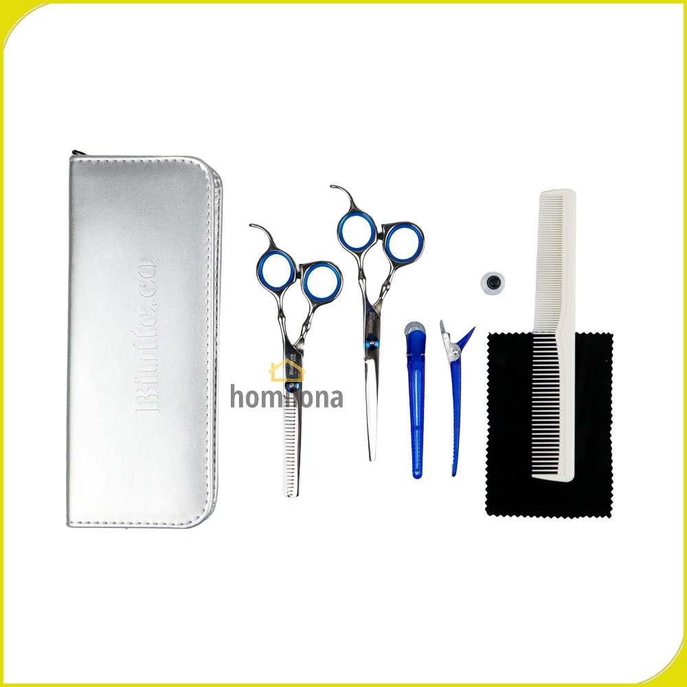 Set Gunting Rambut Salon Profesional Stainless Steel Biutte.co BHT002 Silver