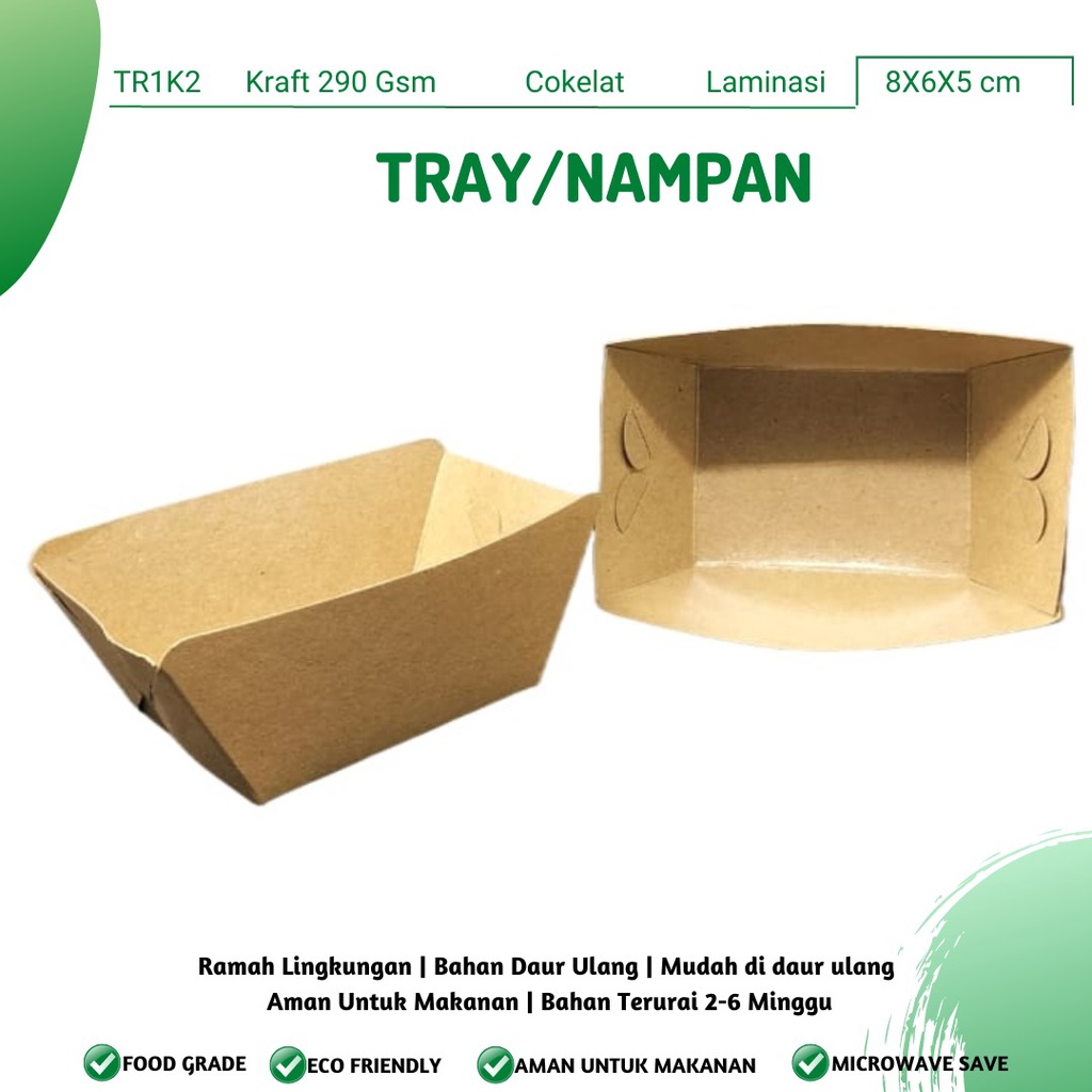 Food Tray Paper Food Tray Dine In (TR1K2-Laminasi)