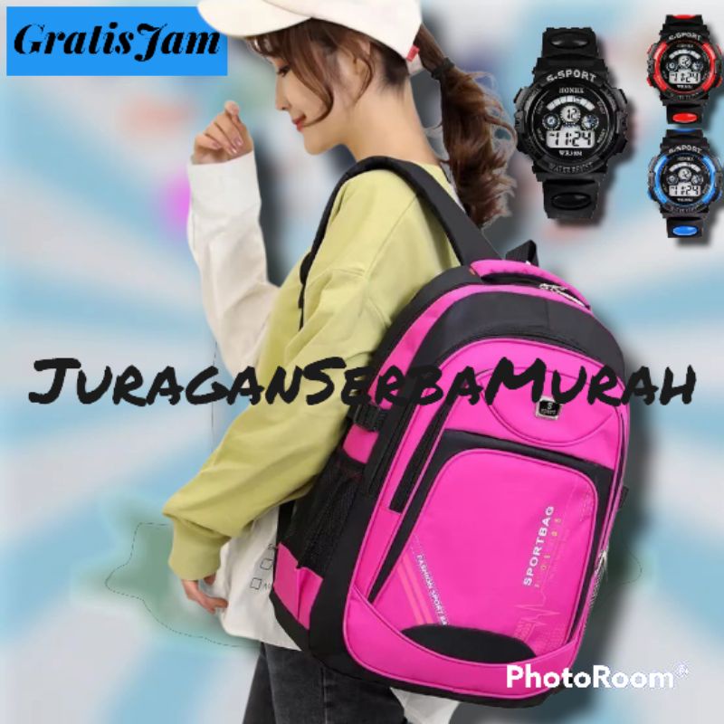 Tas Ransel Sekolah Anak Laki-laki &amp; Perempuan Ukuran Besar Murah