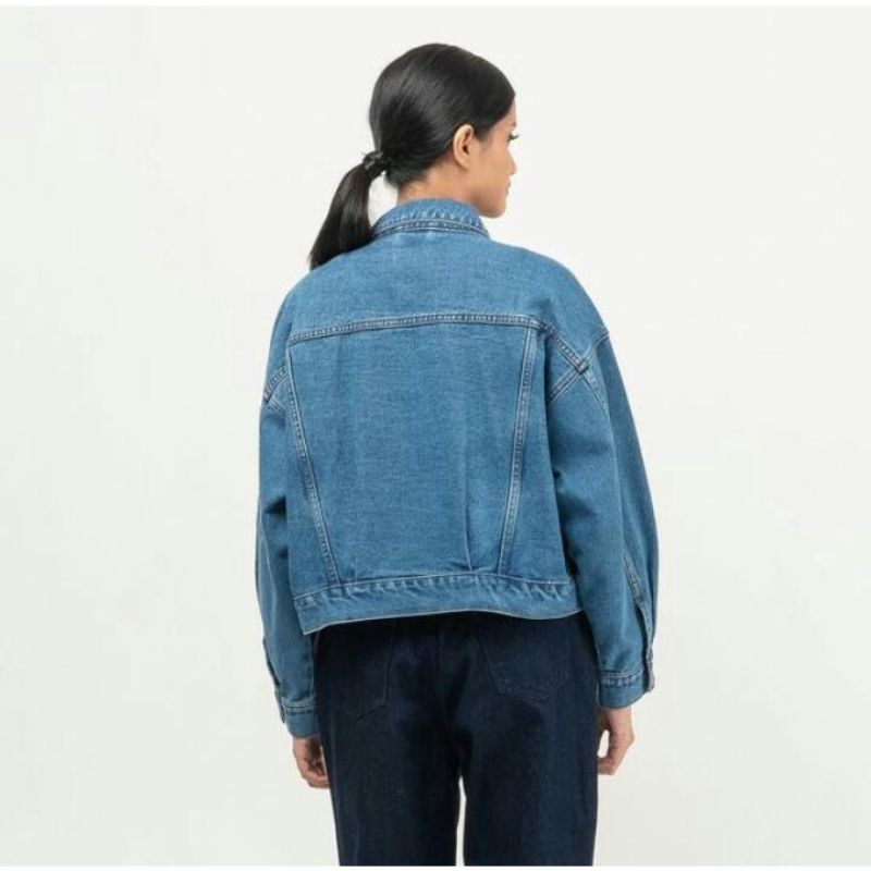 Jean Jacket Jeans Wanita Oversize