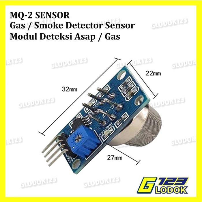 MQ-2 MQ2 Sensor Deteksi Asap Gas Elpiji LPG Buthane Hydrogen Arduino