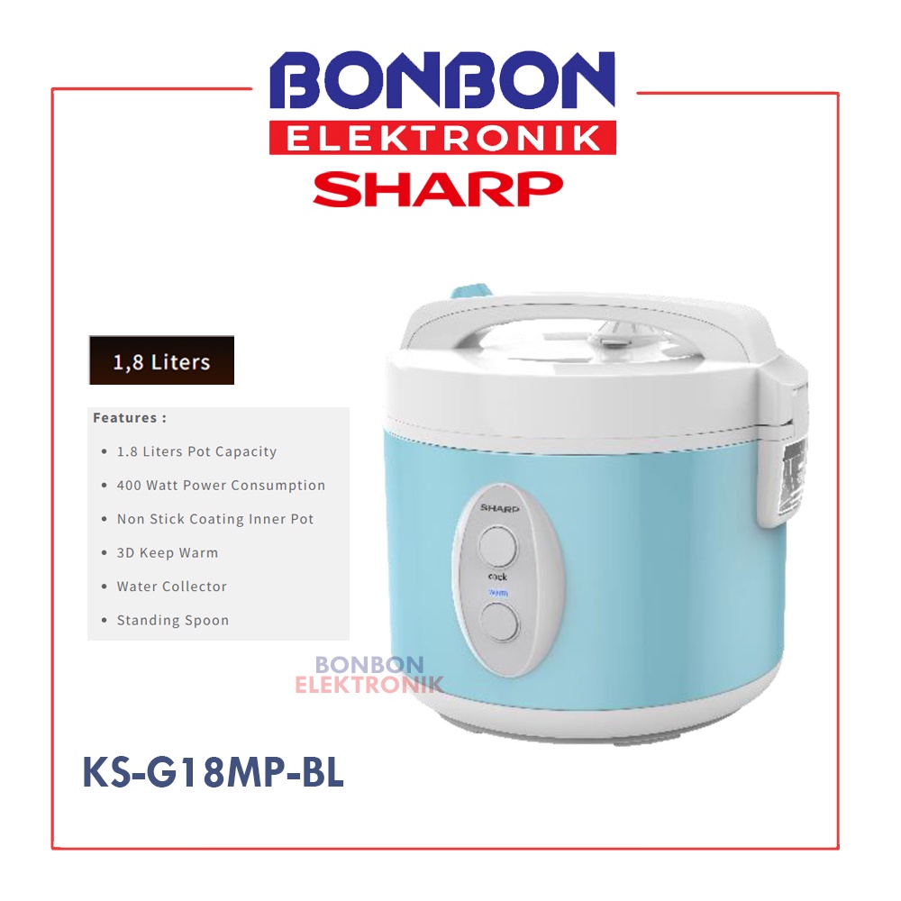 Sharp Rice Cooker 1,8 L KS-G18MP-BL / KS G18MP BL Penanak Nasi