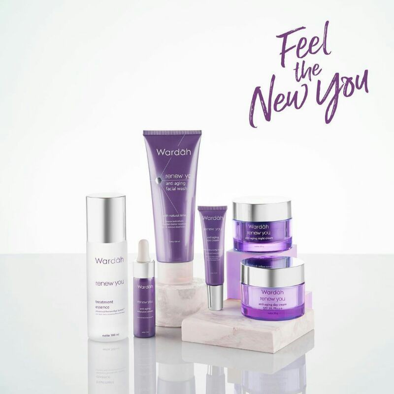 WARDAH RENEW YOU Facial Wash | Cream | Toner Essence | Serum | Eye Cream | ❤ jselectiv ❤ WARDAH ANTI AGING SERIES ORI✔️BPOM✔️COD✔️