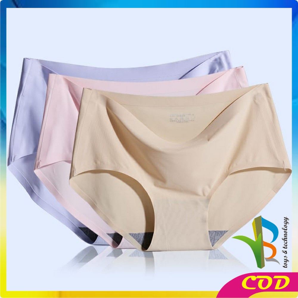 RB-P38 Celana Dalam Seamless Wanita Polos CD Cewek Tanpa Jahitan Ice Silk Panties Underwear Wanita