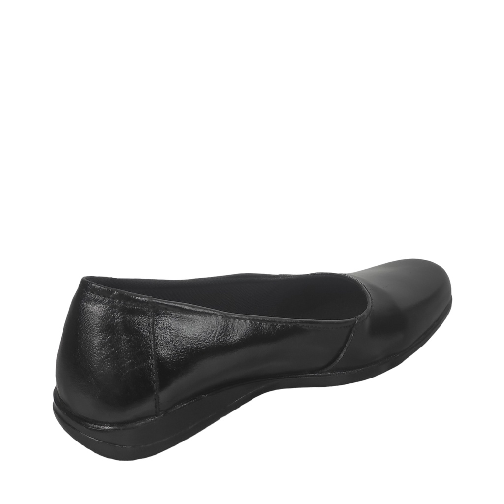 Sepatu Pantofel Wanita Kulit Asli Sepatu Flat Balet Kerja Kantor Sekolah Casual Formal Hitam Kulit Asli Termurah Great Footwear P671