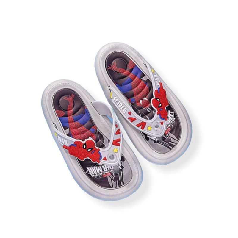 Sandal Jepit Anak Laki Laki Motif Spiderman Sandal Anak Super Hero Sandal Karet Anak Cowok Import Terbaru Viral