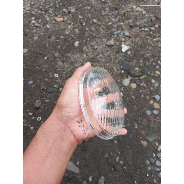 kaca lampu honda gl 100 gl 125 platina bulat original