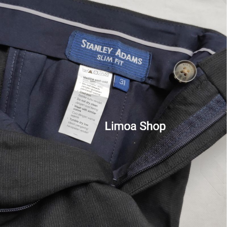 Celana Kerja Formal STANLEY ADAMS Slim Fit Warna Navy SA 15