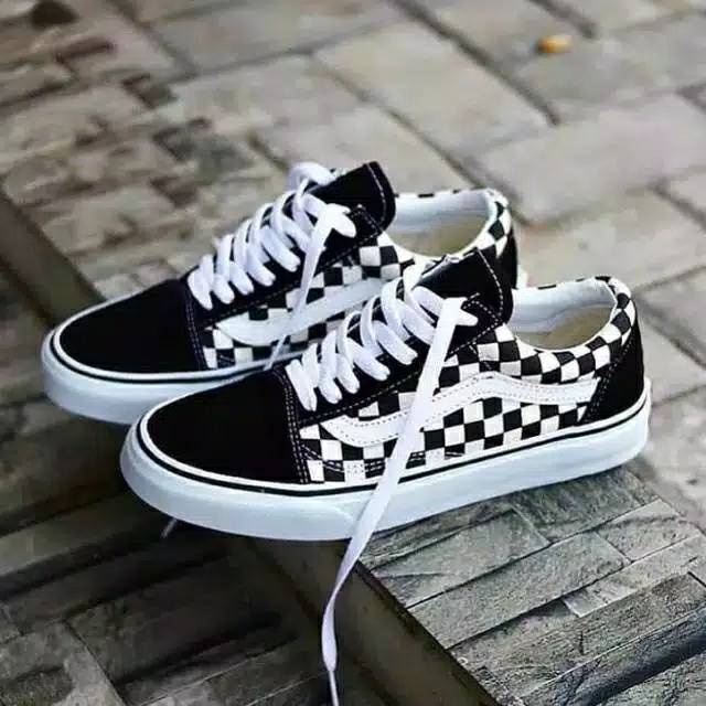 Sepatu Vans OldSkool OS OLDSCHOOL CATUR Checker Board Premium Waffle DT