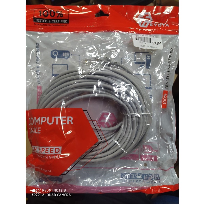 Eyota Kabel Lan Cat 5e/Kabel UTP Cat 5e 20 Meter Original