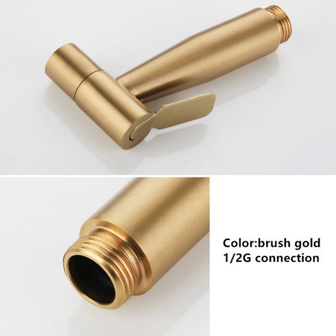 1 Set Jet Closet Shower Cebok Stop Kran Classic Gold Stainless Steel 304 Drat 1/2 Inch