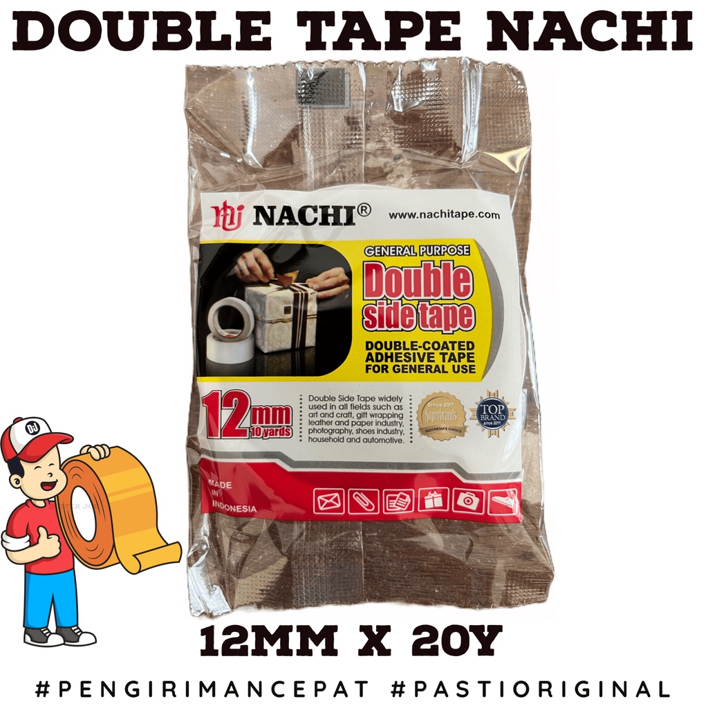 

Double Tape Nachi 12mm 1/2inch 10 YARD PER 1 ROLL