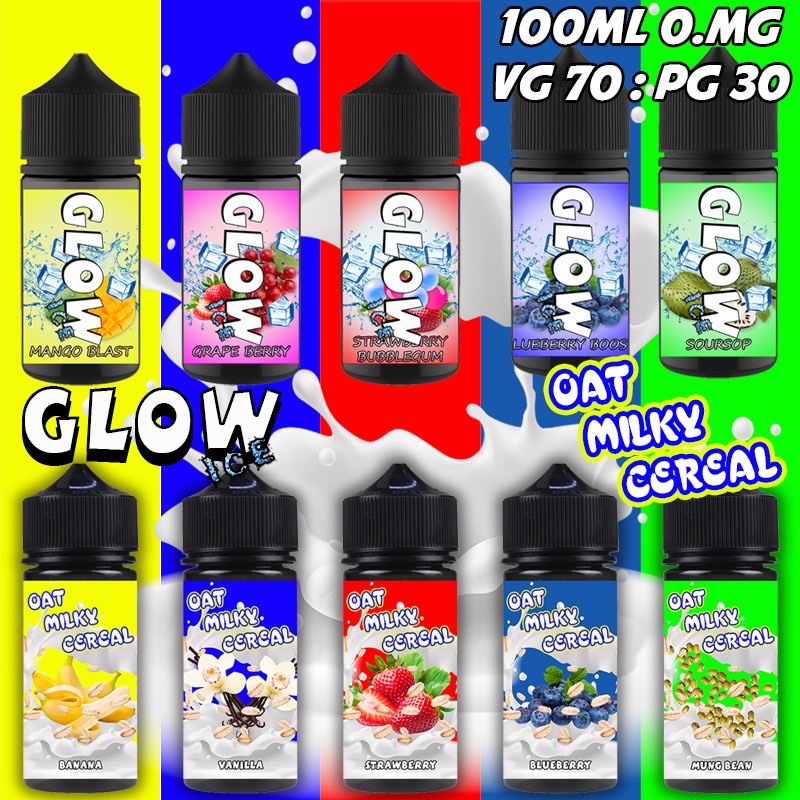 Liquid Vape 100ML Oat Milky Cereal &amp; Glow Ice Liquids Freebase 100ML Liquit