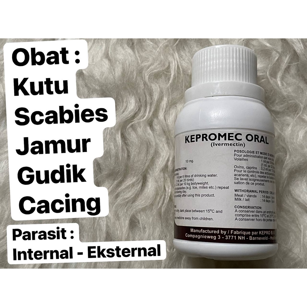 KEPROMEC ORAL 100ml Obat Gudik Jamur Scabies Kutu Cacingan Kucing Kelinci Anjing Langsung Diminumkan