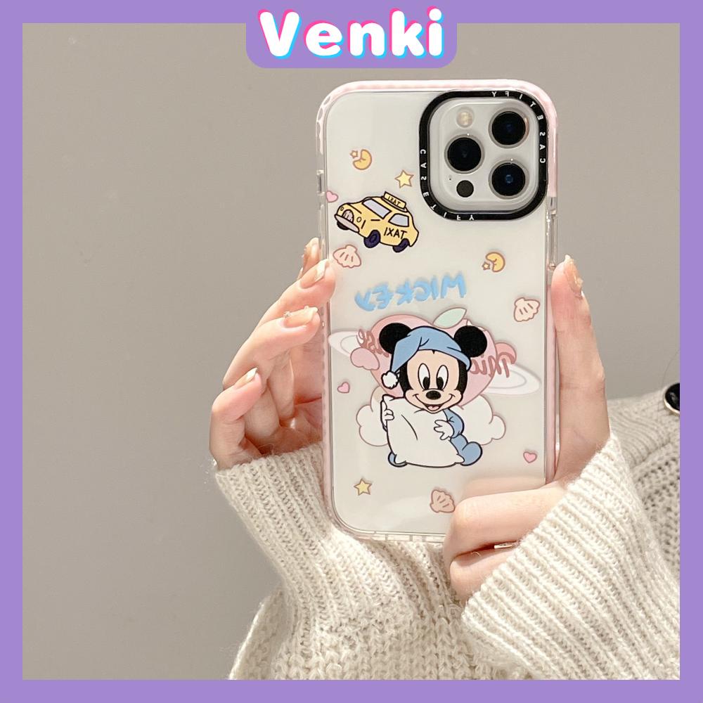 Case iPhone 14 Pro Max Thickened Silicone Soft Case Clear Cute Cartoon Mouse Shockproof Camera Protection Compatible For iPhone 13 12 11 Pro Max XR XS 6 6S 7 8 Plus