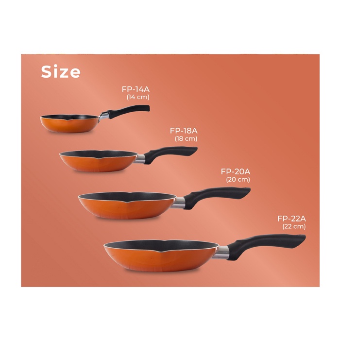 Miyako Frying Pan 22cm - Miyako Cookware - FP-22A - Modern - Termurah