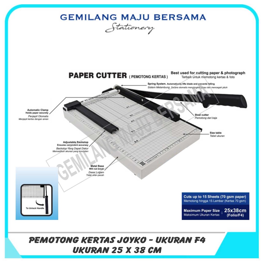 

Pemotong Kertas / Paper Cutter Joyko PC-2638 (F4)