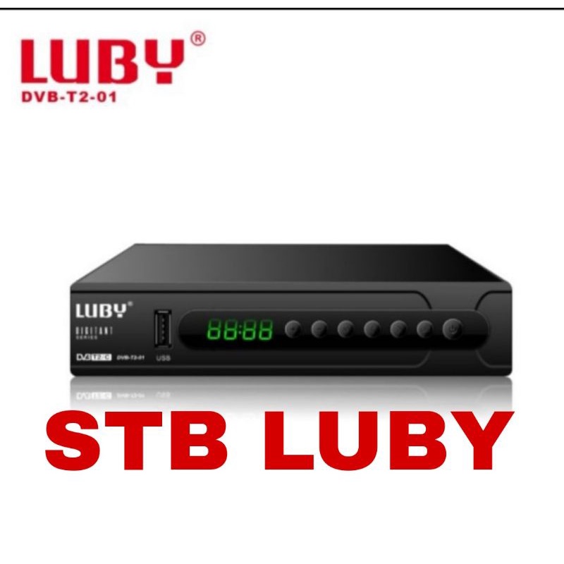 Set To Box STB LUBY DVB T2 C2 FULL HD Sni Original Luby Series Merah