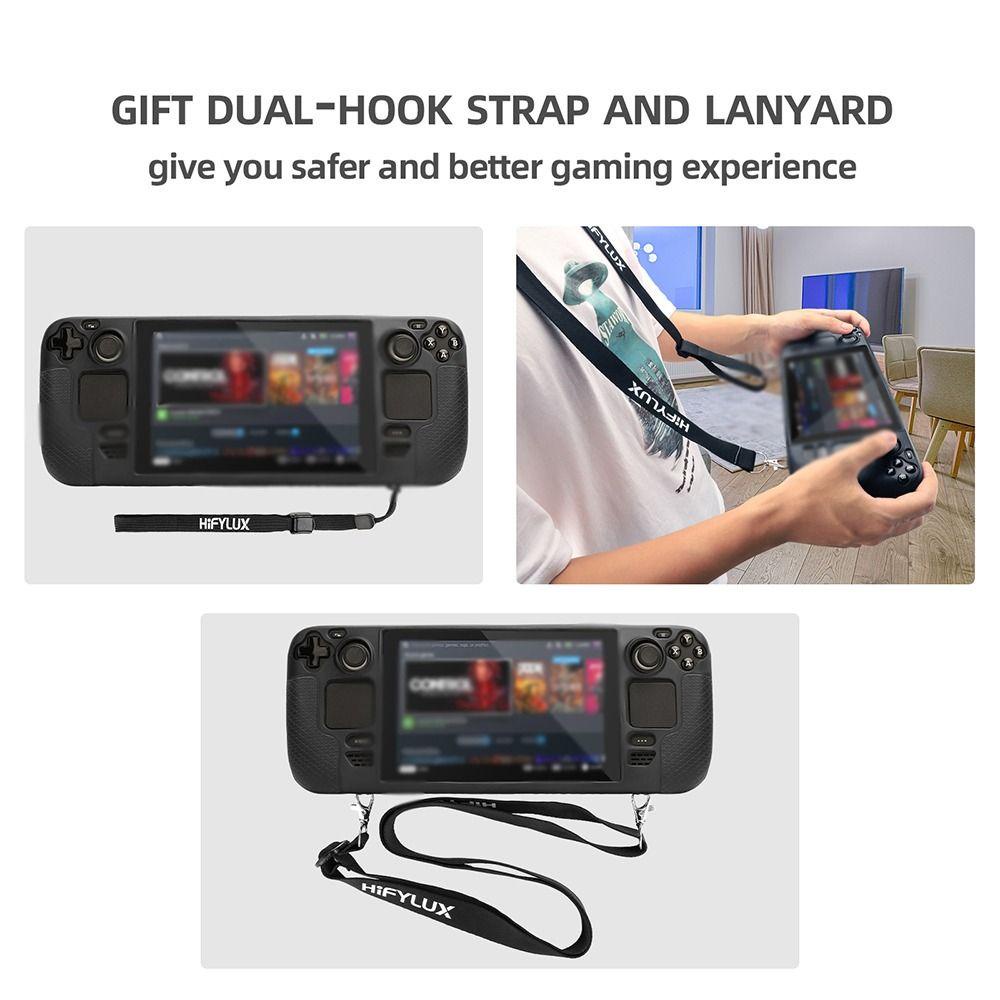 Top Game Console Cover Gamepad Lanyard Aksesoris Gaming Soft Shell Untuk Steam Deck