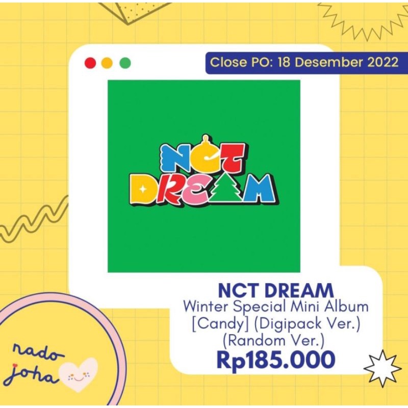 [DP PO] NCT DREAM - Winter Special Mini Album [Candy] (Digipack Ver.) (Random Ver.)