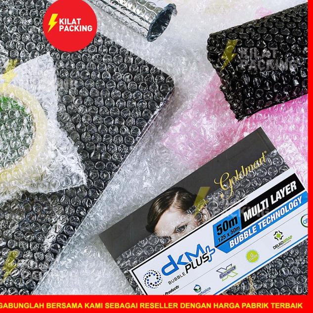 

PLASTIK BUBBLE WRAP HITAM TEBAL 125CM X 50M / BUBBLE WRAP DKM PLUS