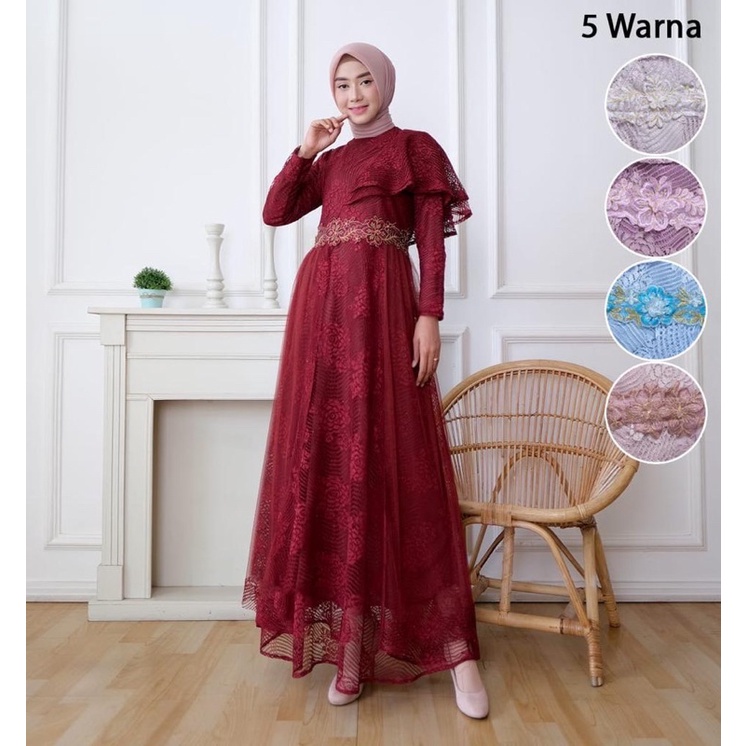 Dress Bruklat Layer Tile Polos