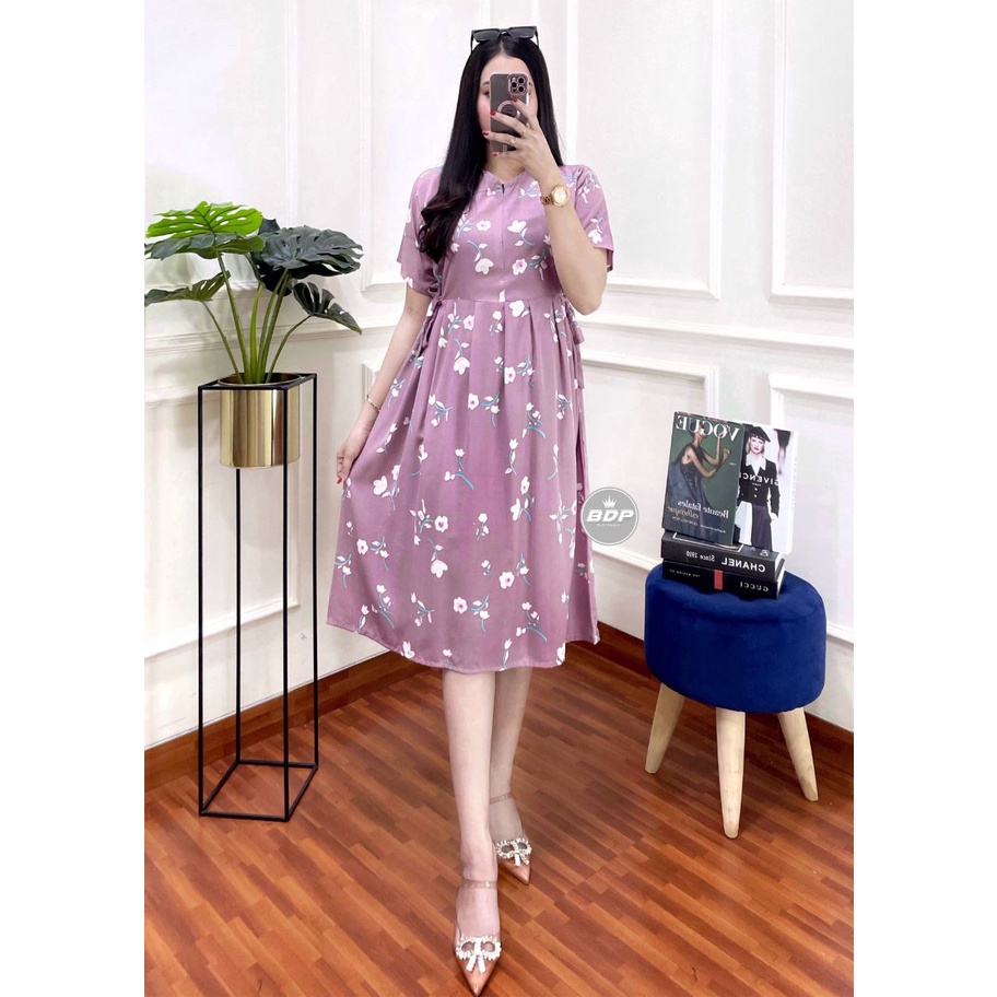 Dress Kimono Rayon Busui | Baju Tidur Wanita Daster Kekinian Kancing Depan