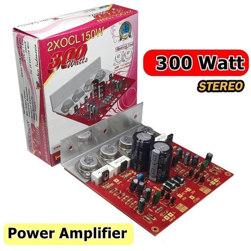 KIT OCL Pro Stereo 300W 2x150W Power Amplifier TR Pinal Jengkol ST MJ2955-2N3055 Premium